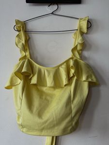 Yellow Ruffle Top