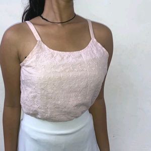 Baby Pink Sleeveless Top🌷
