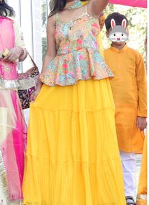 PRICE DROP!!! Indo western lehenga with pelpum top
