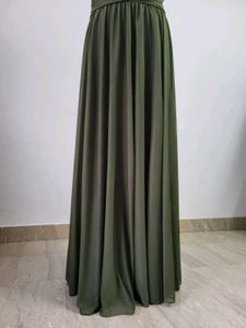 Elegant Olive Green Maxi Dress