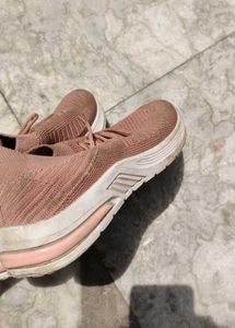 Dusty Rose Knit Sneakers