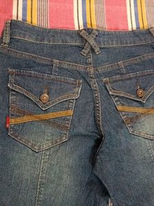 Girls Denim Capris with Pockets