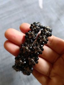 Black Beaded Bangles