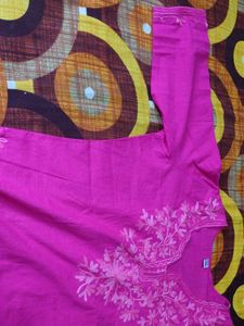 Pink Embroidered Kurta