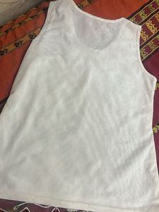 white sequins top