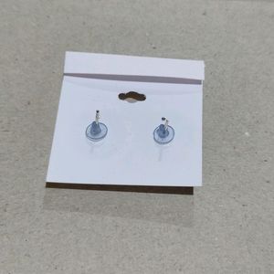 Green And White Stone Daily Wear Earrings