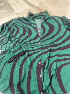 Green Patterned Shirt