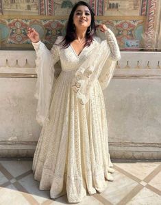 Most Demanding Beautiful White Gown