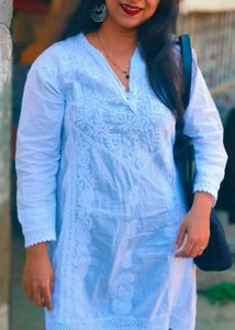 White Chikankari Kurta