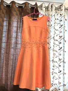 One Piece Dress In Slight Orange