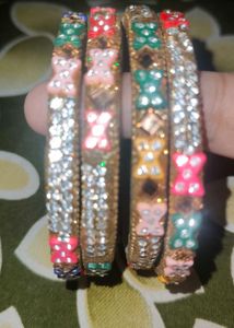 Colorful Beaded Bangle Set