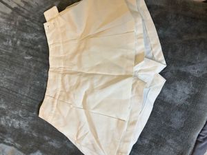 White Pleated Shorts