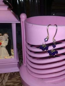 Dangling Black Stone Earrings