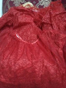 Elegant Red Party Gown