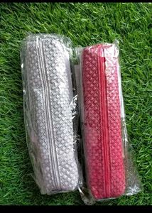 Quilted Pencil Cases - Gray & Red