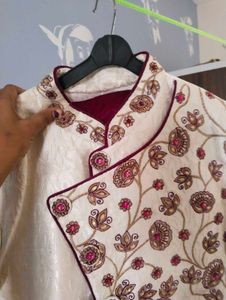 Elegant Cream wadding wear Sherwani