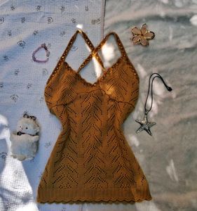 y2k vintage knit fitted top