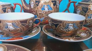 Vintage Japanese Tea Set Of 11 Piece
