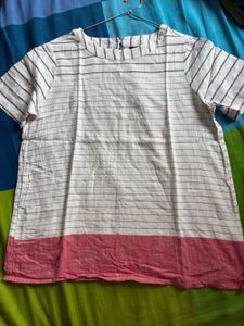 Striped White Top