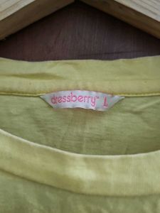 Yellow Graphic Crop Top