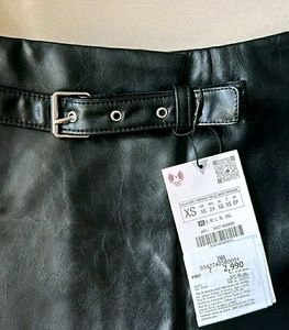 ZARA Faux Leather Skort (New with tags intact)