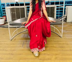 pita work heavy saree