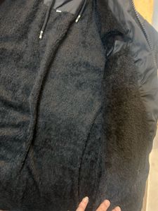 Black Puffer Jacket with Hood