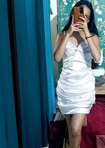 White Satin Dress