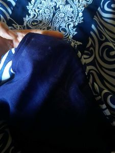 Blue &amp; White Patterned Kurthi