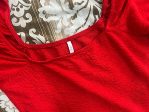 Only Bardot Top Red Color