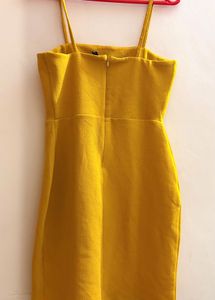 Mustard Mini Bodycon Dress