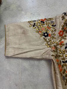 Exquisite Embroidered Gotta Patti WorkSilk Blouse