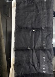Elegant Black Dupatta with Mirror Work Borders