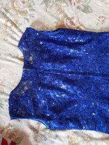 Blue Lace Tail Dress