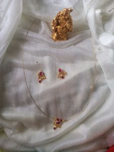 Red Stone Gold Jewelry Set