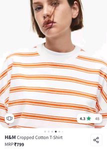 Striped Cropped Tee