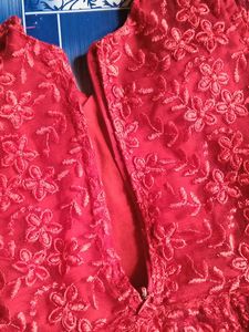 Frock For 4-5 Year Girl Chicken Work Full Frock