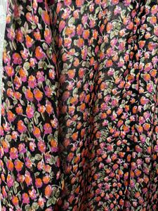 Sheer Floral Print Oversized Shirt