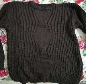 Warm Brown Knit Pullover