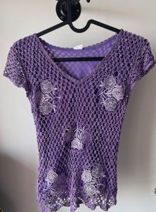 Crochet Floral Lace Top