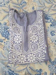 Lavender Embroidered Kurta