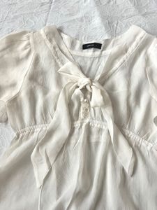 Vneck Ribbon Wrapped Top