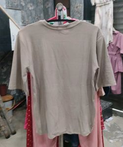 Beige T-Shirt &amp; Shorts Set