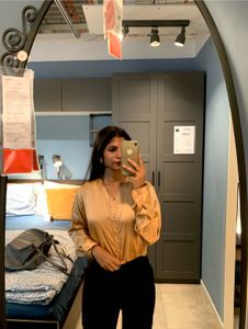 Gold Satin Shirt⭐️
