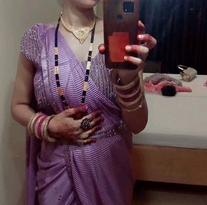 Beautiful Readymade Saree With Steached Blouse
