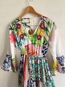 CASA Tiered Long Cotton Maxi Dress
