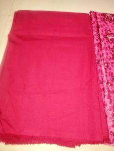 Pink Floral Unstitched Salwar Suit