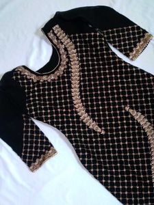 GORGEOUS BLACK AND GOLDEN SUIT