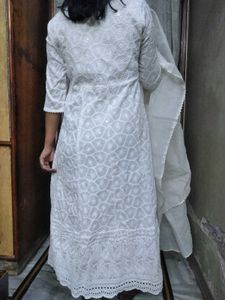Elegant Chicken Anarkali Dress