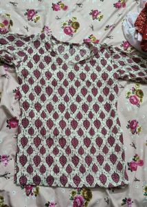 Leaf Print Short Kurti